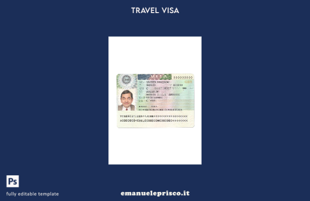 modello di versione del visto per il Regno Unito in stile verificato